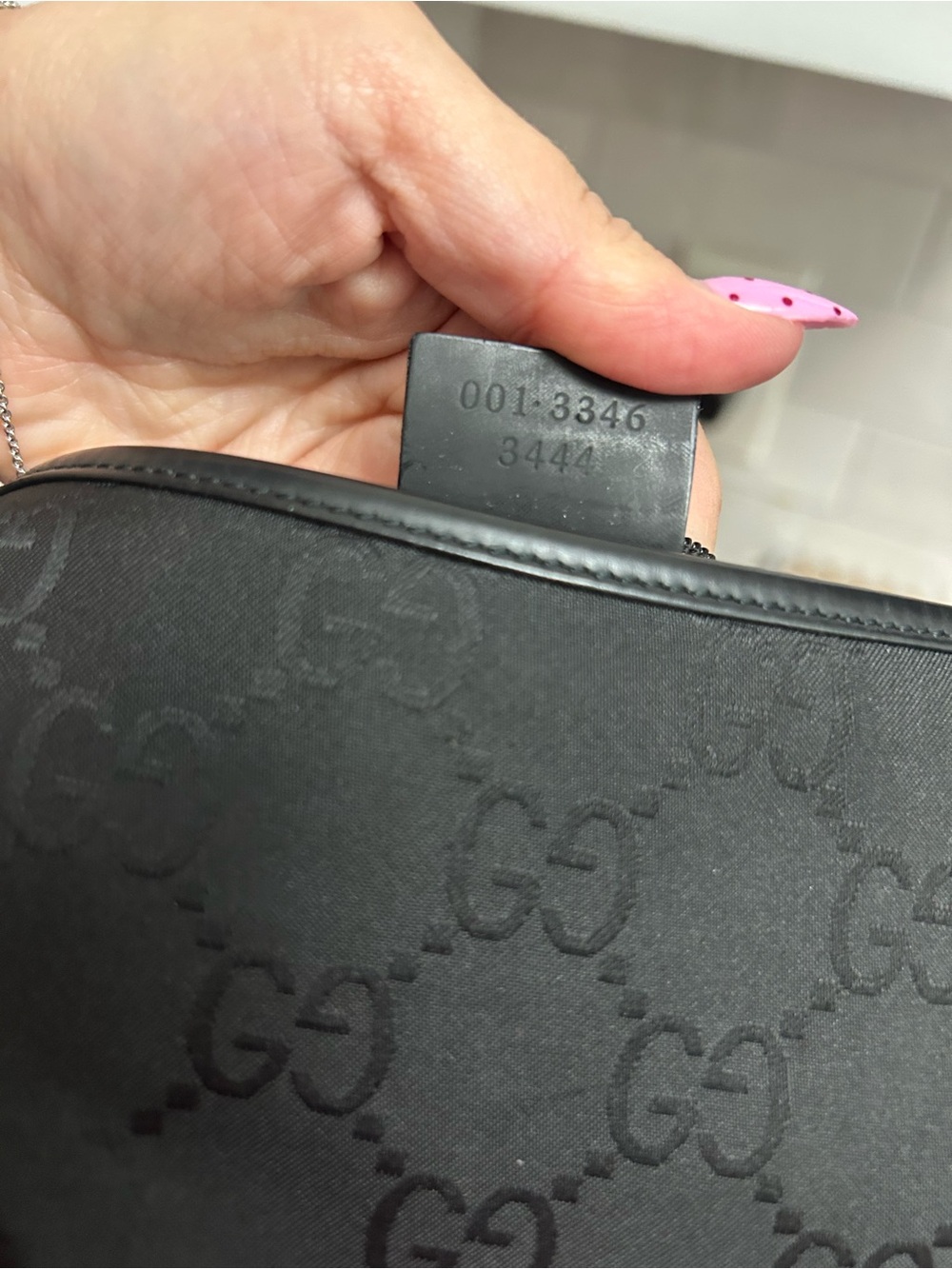 Gucci Black GG Canvas Shoulder Bag with Silver Hardware - Picture 8 of 10